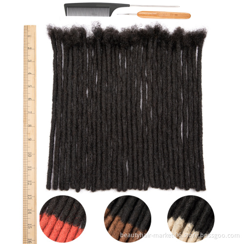 100% Real Human Hair Dreadlock Extensions vendors,Full Head Handmade 0.8cm-1.2cm Thickness Wholesale Human Dreadlocks Extensions